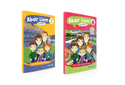 Display of Abair Liom 5th and 6th Class books