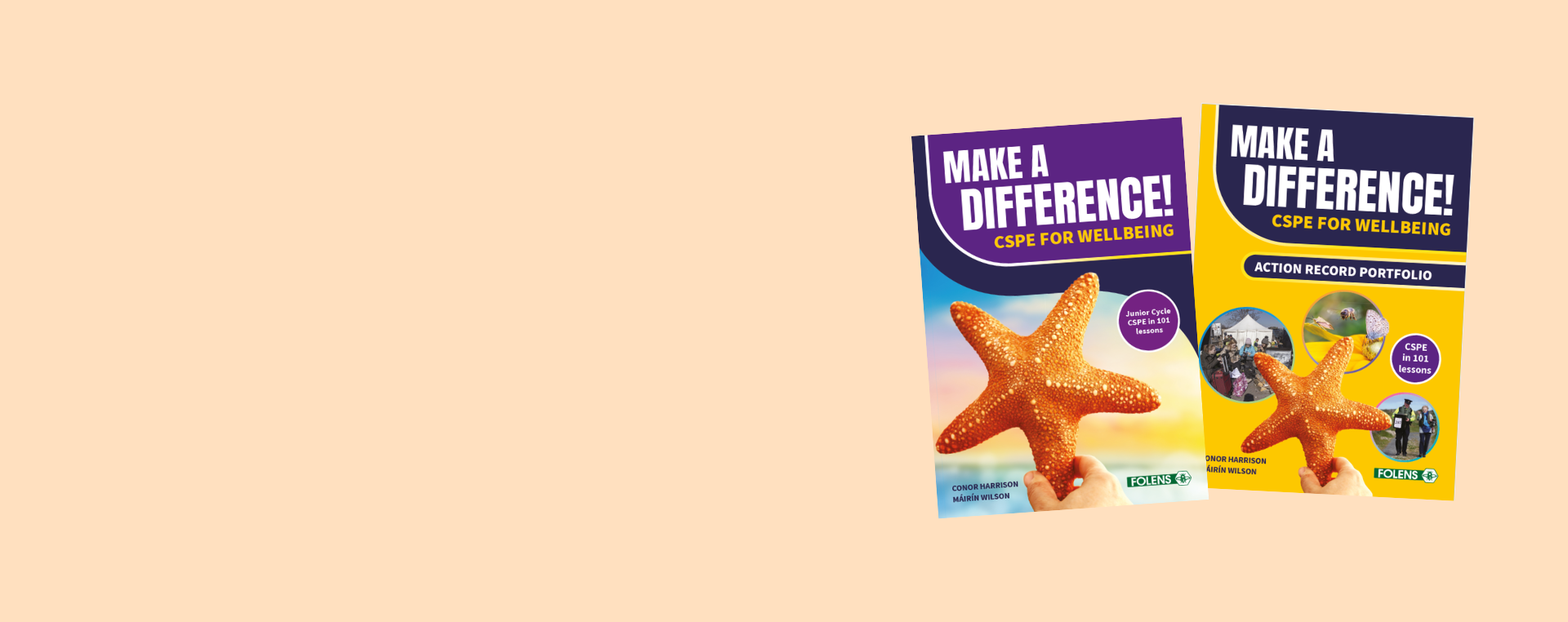 Make a Difference for CSPE for Wellbeing Textbook and Active Record Portfolio Covers