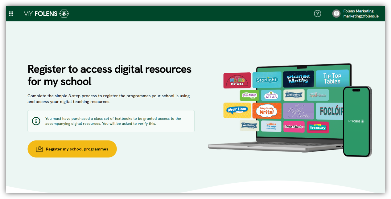 Load video: MY FOLENS Library: how to register to access your teaching digital resources