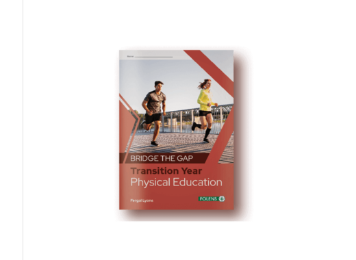 Bridge the Gap Transition Year Physical Education book cover with two students jogging outdoors